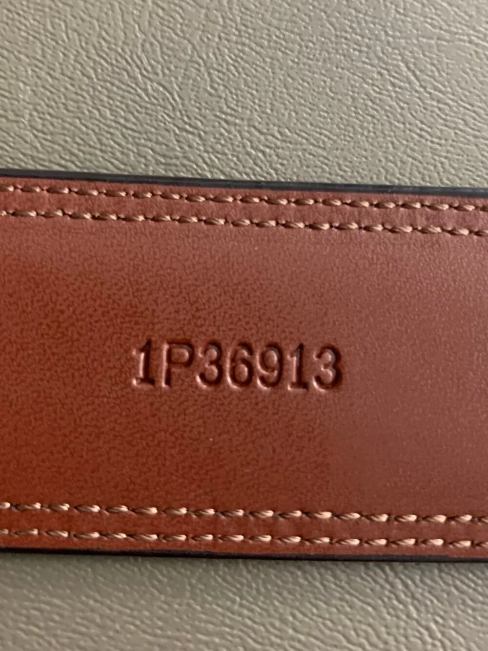 Perry Ellis Portfolio Men's Madras Bonded Leather Dress Belt, Brown, XL 42-44